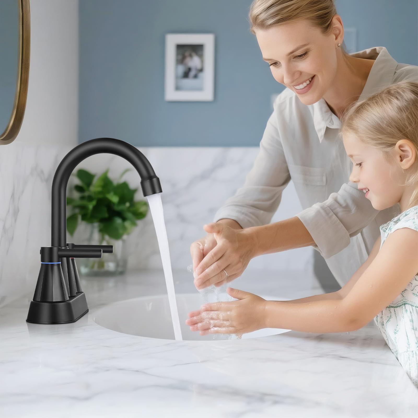 KHQF 360-degree swivel spout enables flexible use in compact bathrooms