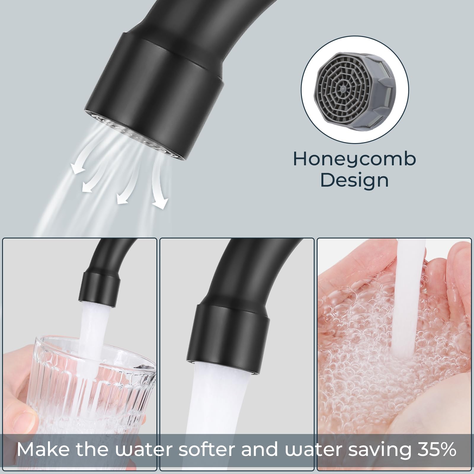 KHQF ceramic cartridge with 1/4 turn for smooth temperature adjustment
