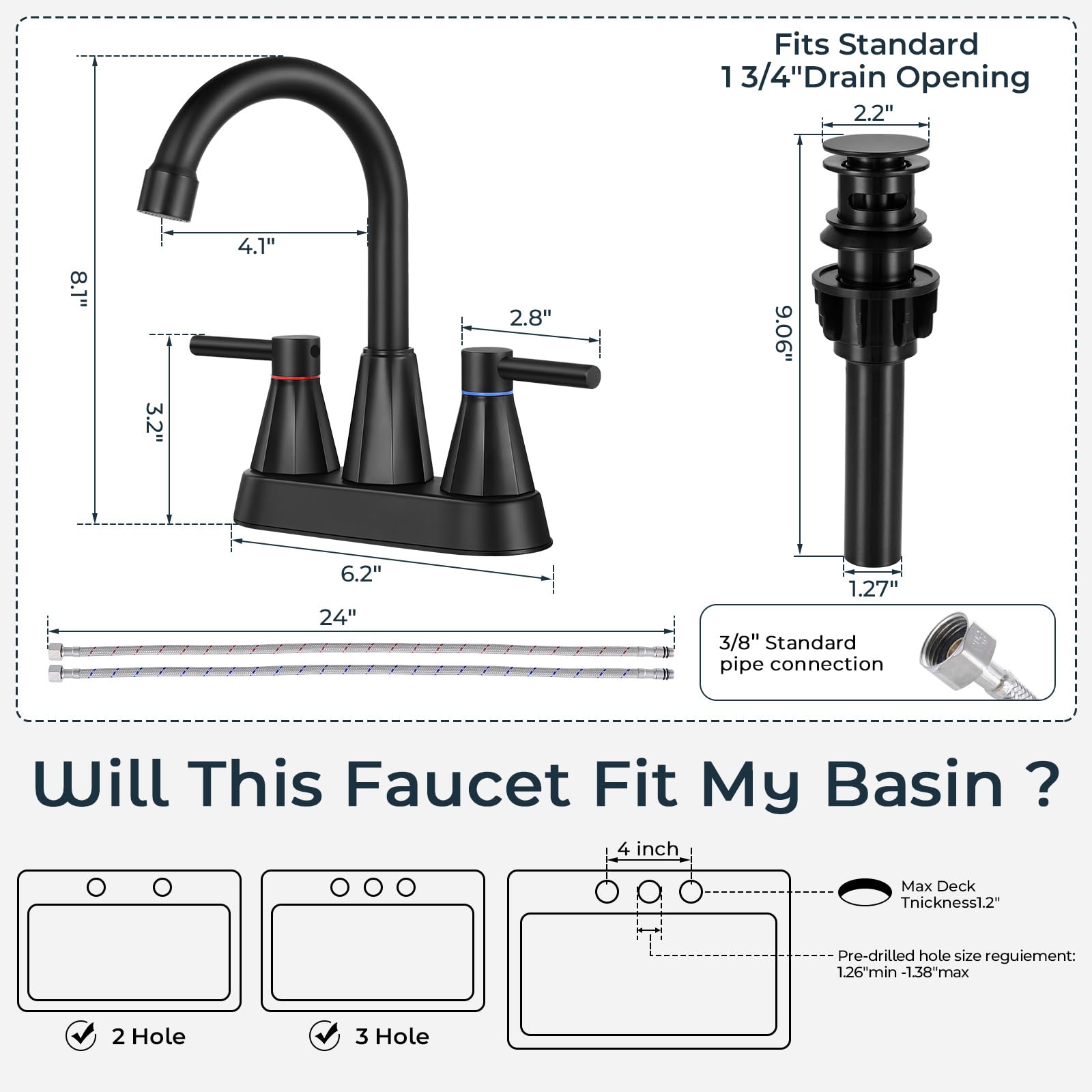 KHQF included hardware supports quick and straightforward installation