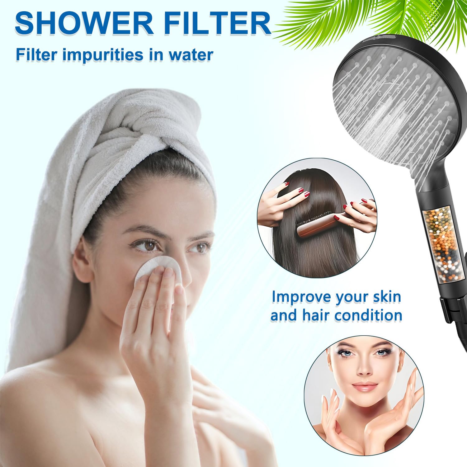 Khotilong reduces chlorine and sediments for smoother skin