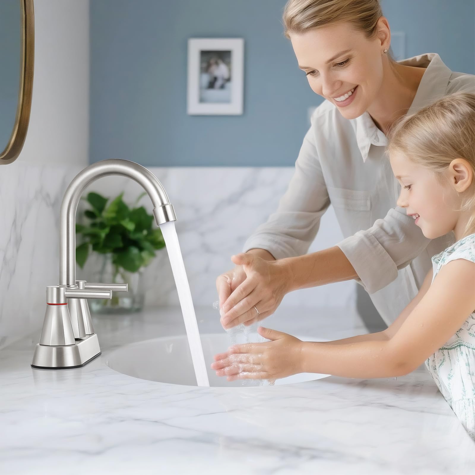 KHQF 360° swivel spout enables flexible reach and multi-sink use.