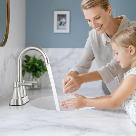 KHQF 360° swivel spout enables flexible reach and multi-sink use.