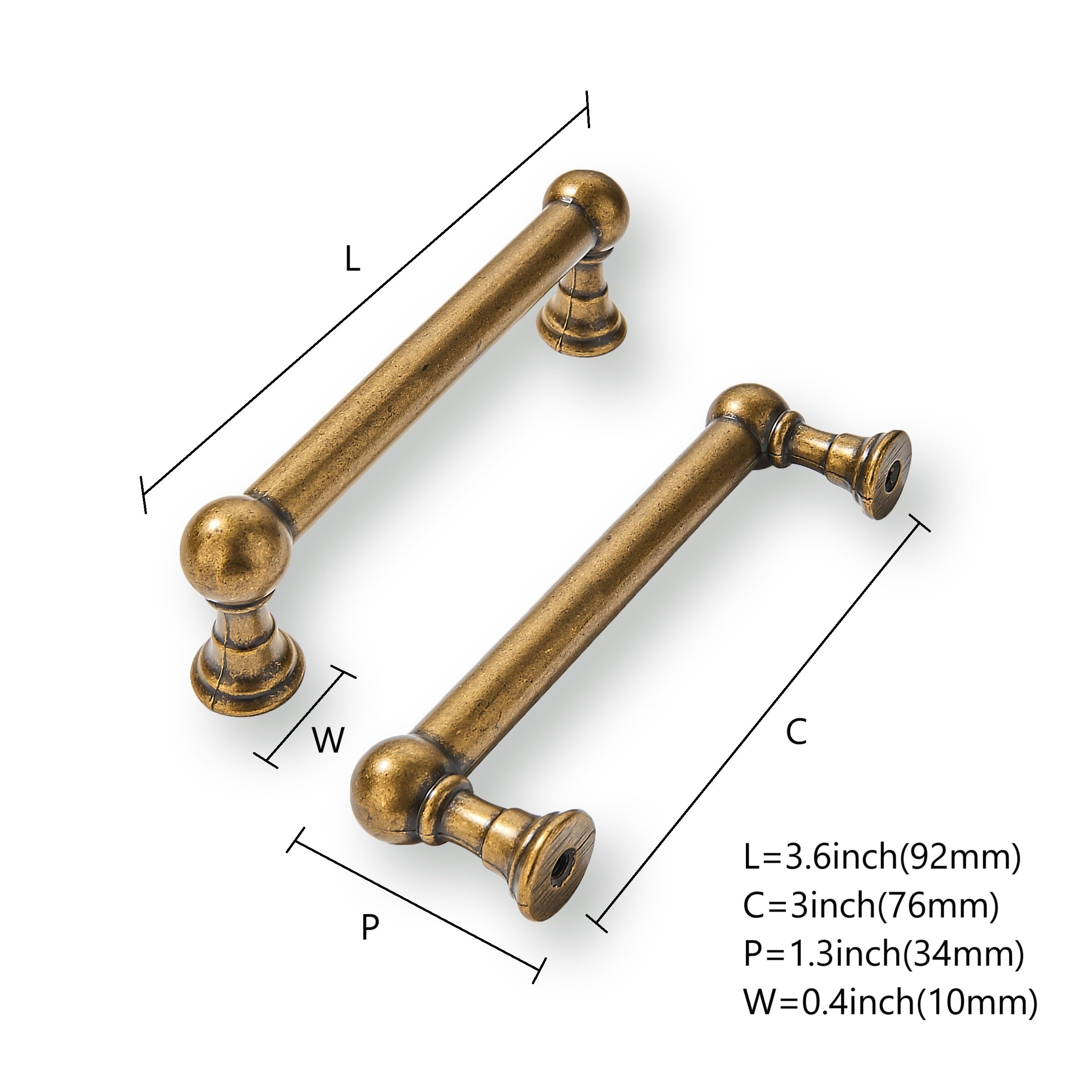khtumeware antique brass cabinet pull on a door highlights easy installation and secure mounting