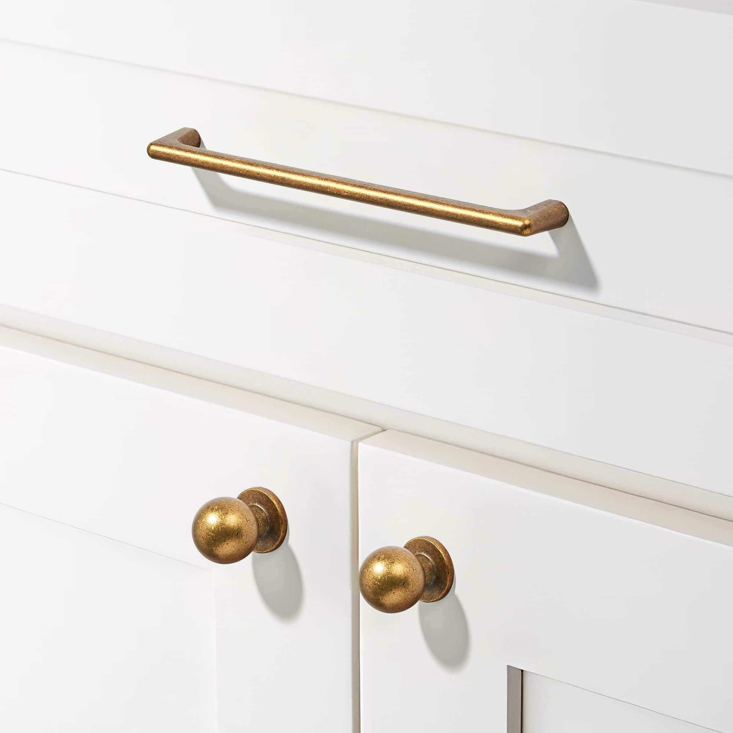 Khtumeware kitchen cabinet knob brass finish ideal for quick updates