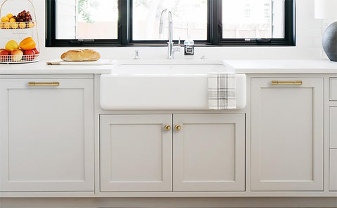 Khtumeware 10-pack gold knobs display ready to replace multiple drawers and surfaces.