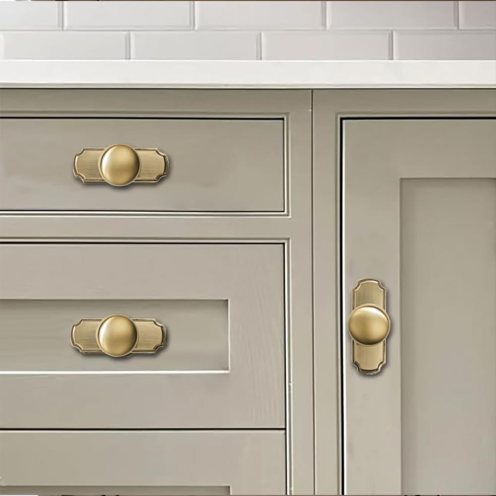 Khtumeware vintage cabinet hardware backplate complements classic interiors.