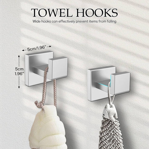 Kiakuoow brushed nickel bathroom hardware set, wall-mounted design