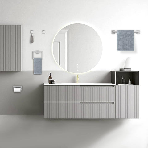 Kiakuoow brushed nickel wall-mount installation kit for bathroom