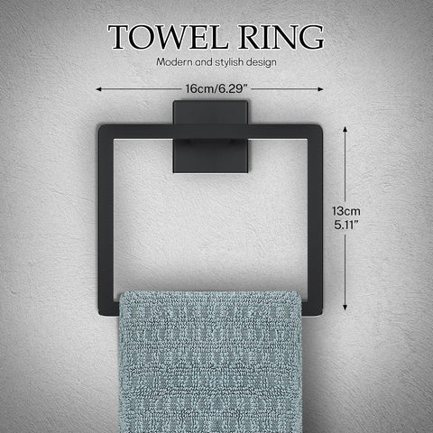 Kiakuoow matte black towel hooks simplify daily bathroom organization