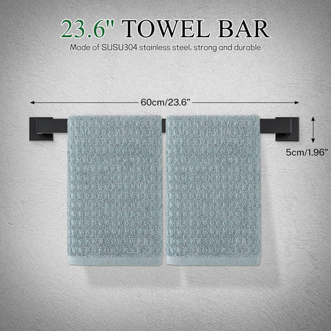 Kiakuoow matte black towel ring adds compact drying space in style