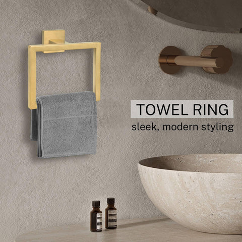 Kiakuoow towel ring with thickened base ensuring added stability
