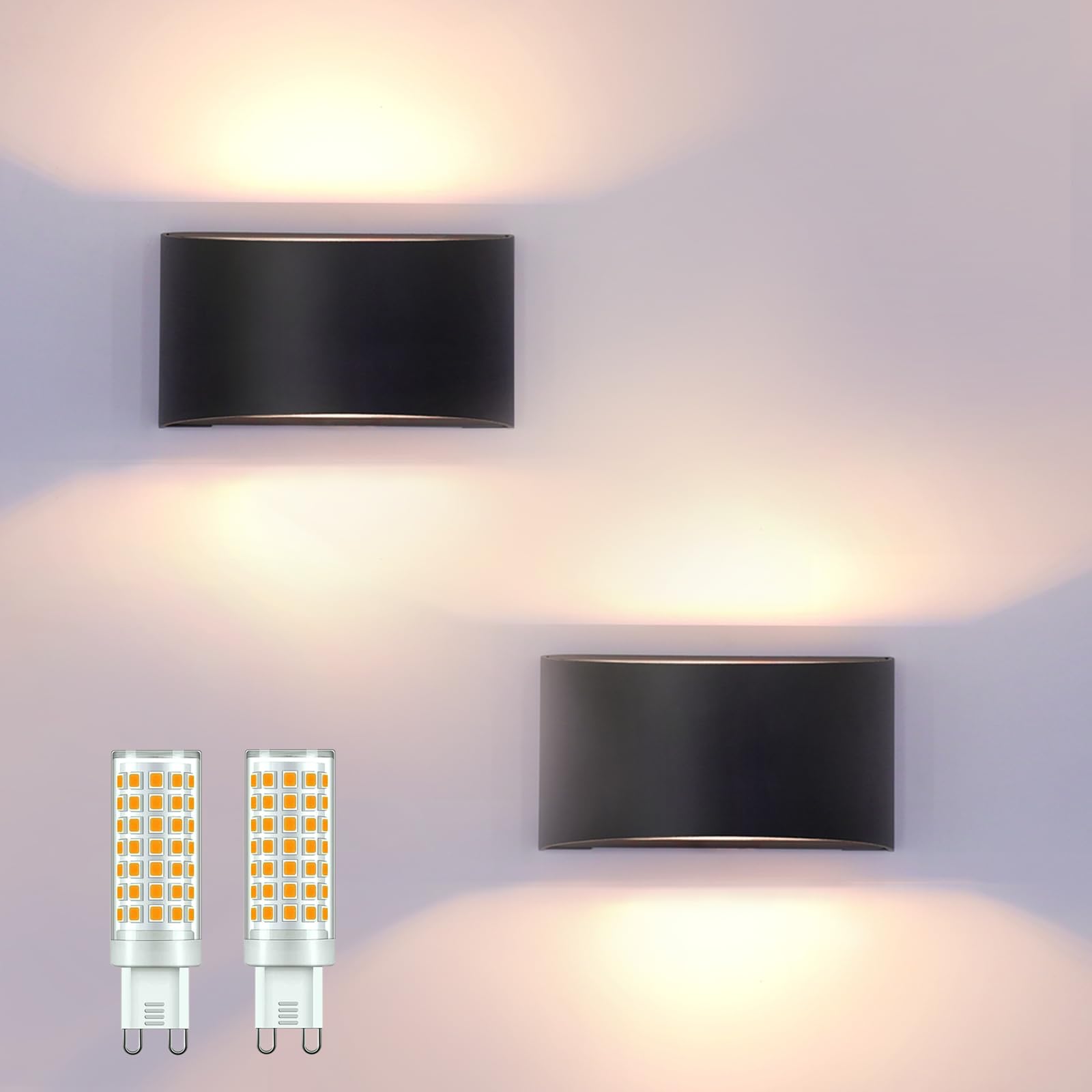 KICAAO modern LED wall sconce with up-down lighting for balanced ambience indoors.