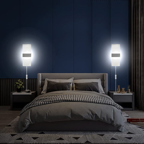 KICAAO wall sconce with on-off switch cord for quick control