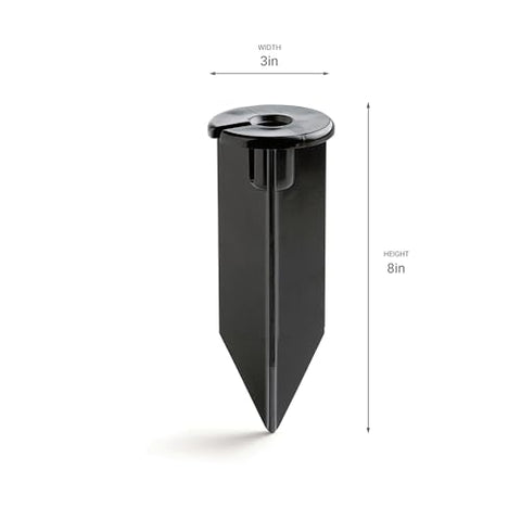 Kichler ABS stake 8in designed for 12V fixtures and durable outdoor use.