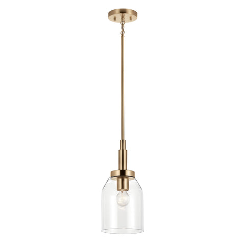 Kichler Madden 1-light pendant with clear glass for bright task lighting over counters