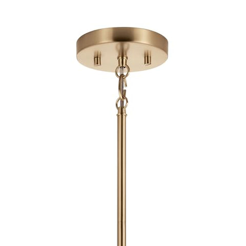 Kichler Madden champagne bronze finish adds warm glow to dining and bar areas
