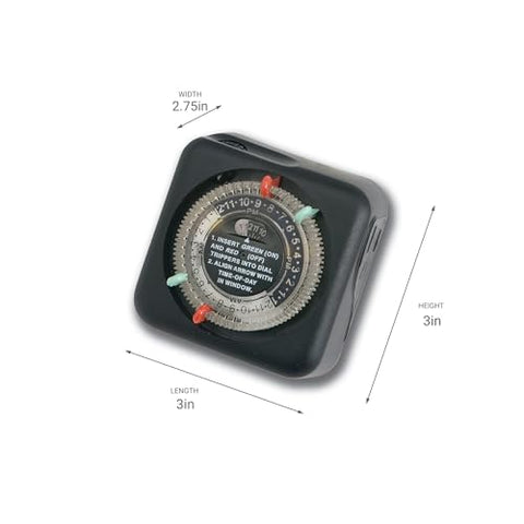Kichler timer installed in outdoor enclosure protects electronics from weather.