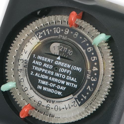 Kichler outdoor timer LED backlit dial enables easy nighttime programming.