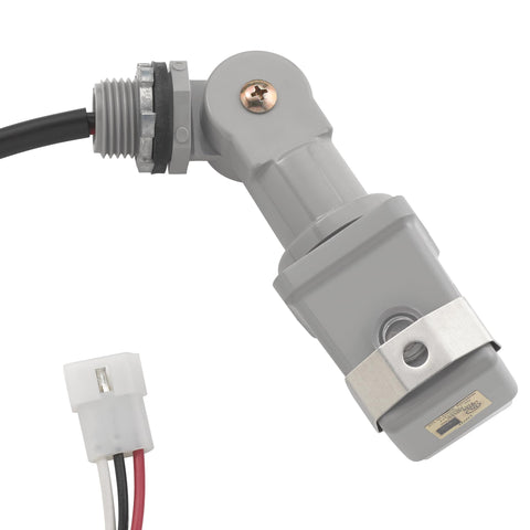 Kichler plug-in photocell assembly for landscape lighting enables easy transformer hookup.