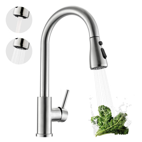 Kicimpro kitchen faucet body in brushed nickel for a durable, stylish finish