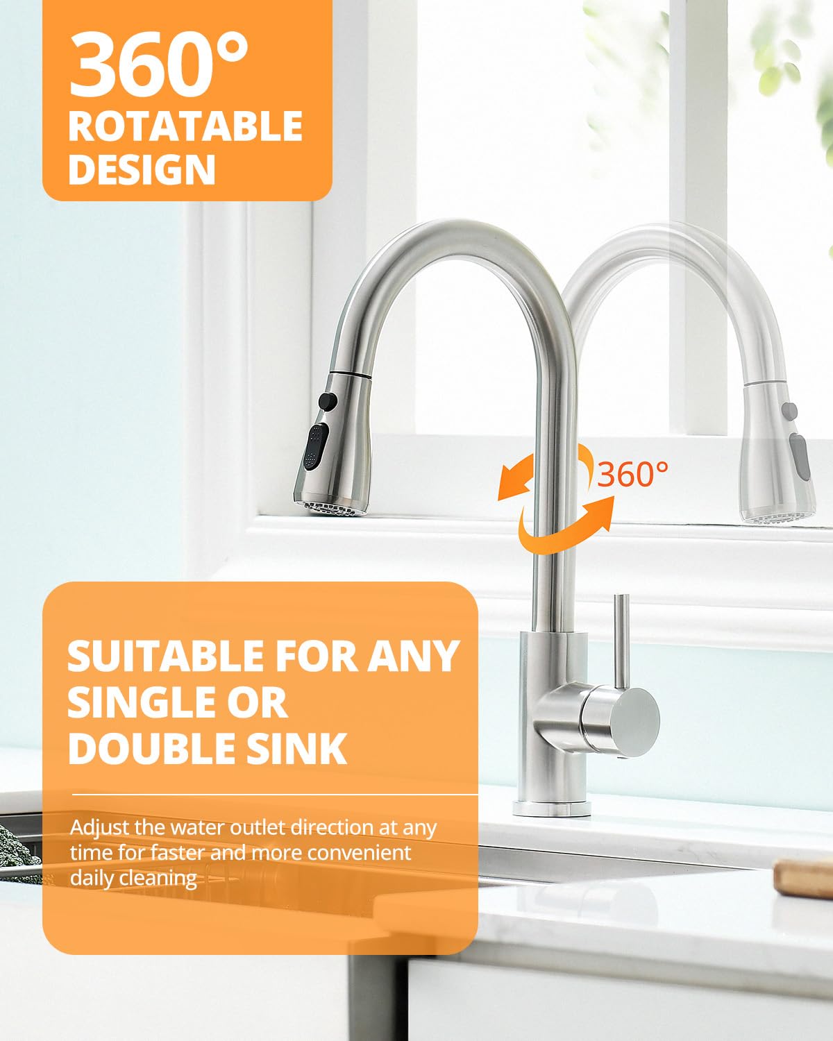 304 stainless steel body with warranty protection against wear