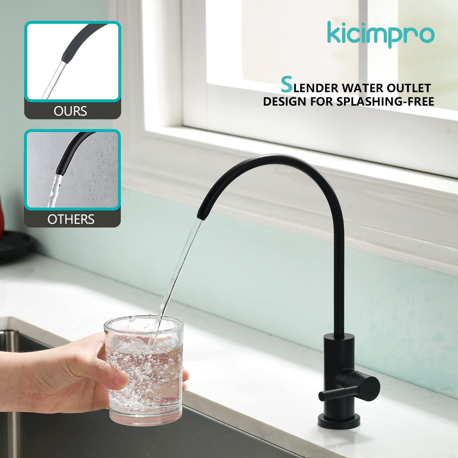Kicimpro RO faucet handle offers easy control and leak-free performance.