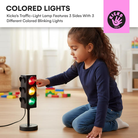 Kicko lamp color-changing modes create vibrant playroom ambiance and party-ready lighting.