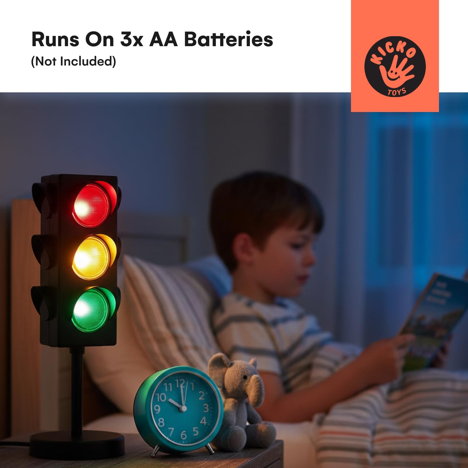 Kicko kids bedroom nightlight with playful city vibe and soft glow.