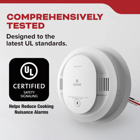 Kidde 20SAR self-testing function checks alarm health