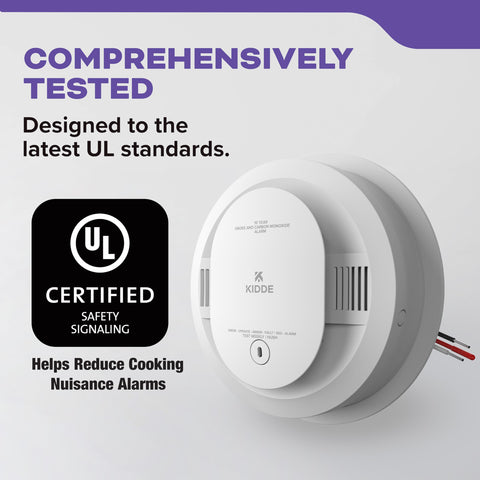 Kidde 30CUA10-V compact 5-inch design fits rooms easily.
