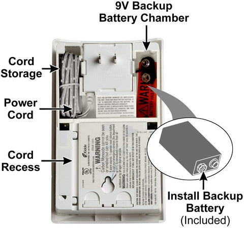 Kidde extension cord included for flexible detector placement.