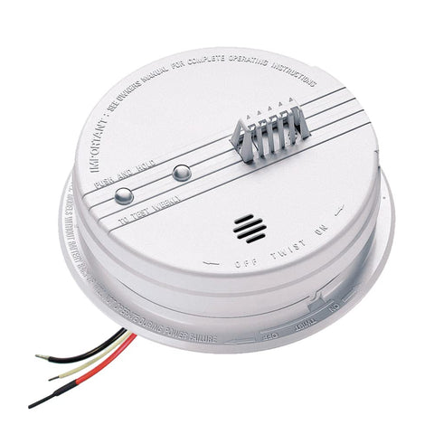 Kidde HD135F mounting with tamper-pin to deter tampering
