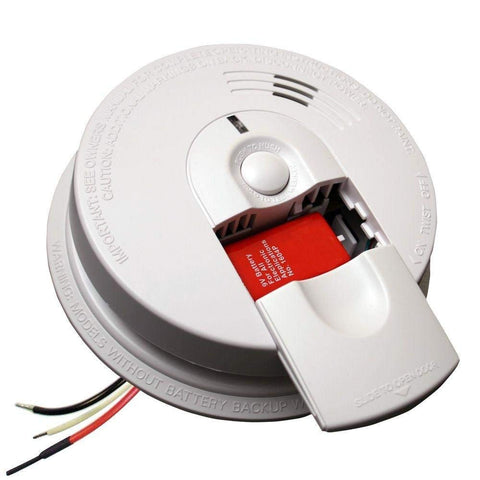 Kidde i4618AC smoke alarm front view with reliable 120V hardwired power backup