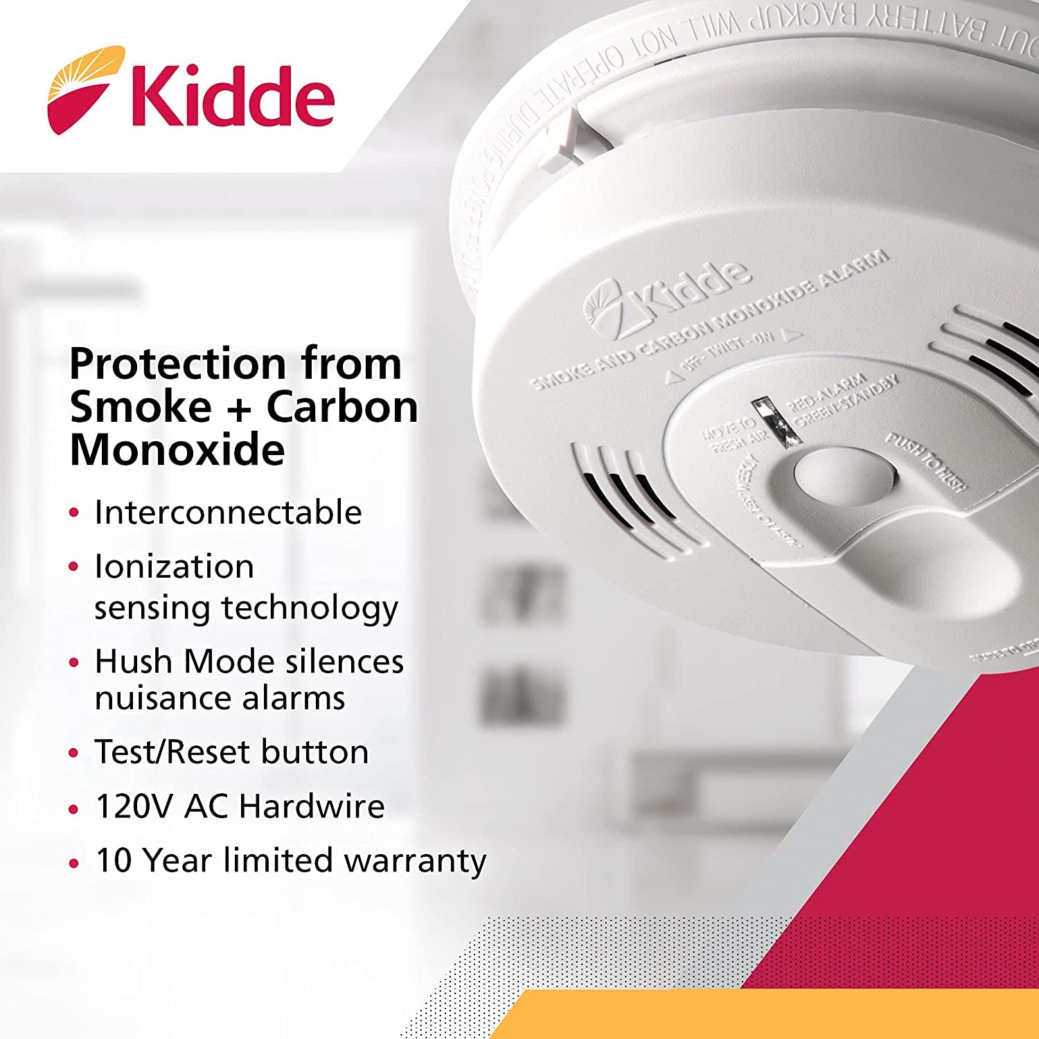 Kidde KN-COSM-IBA battery backup ensures protection during outages