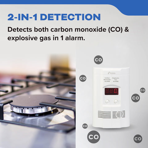 Kidde Nighthawk digital display shows CO levels at a glance