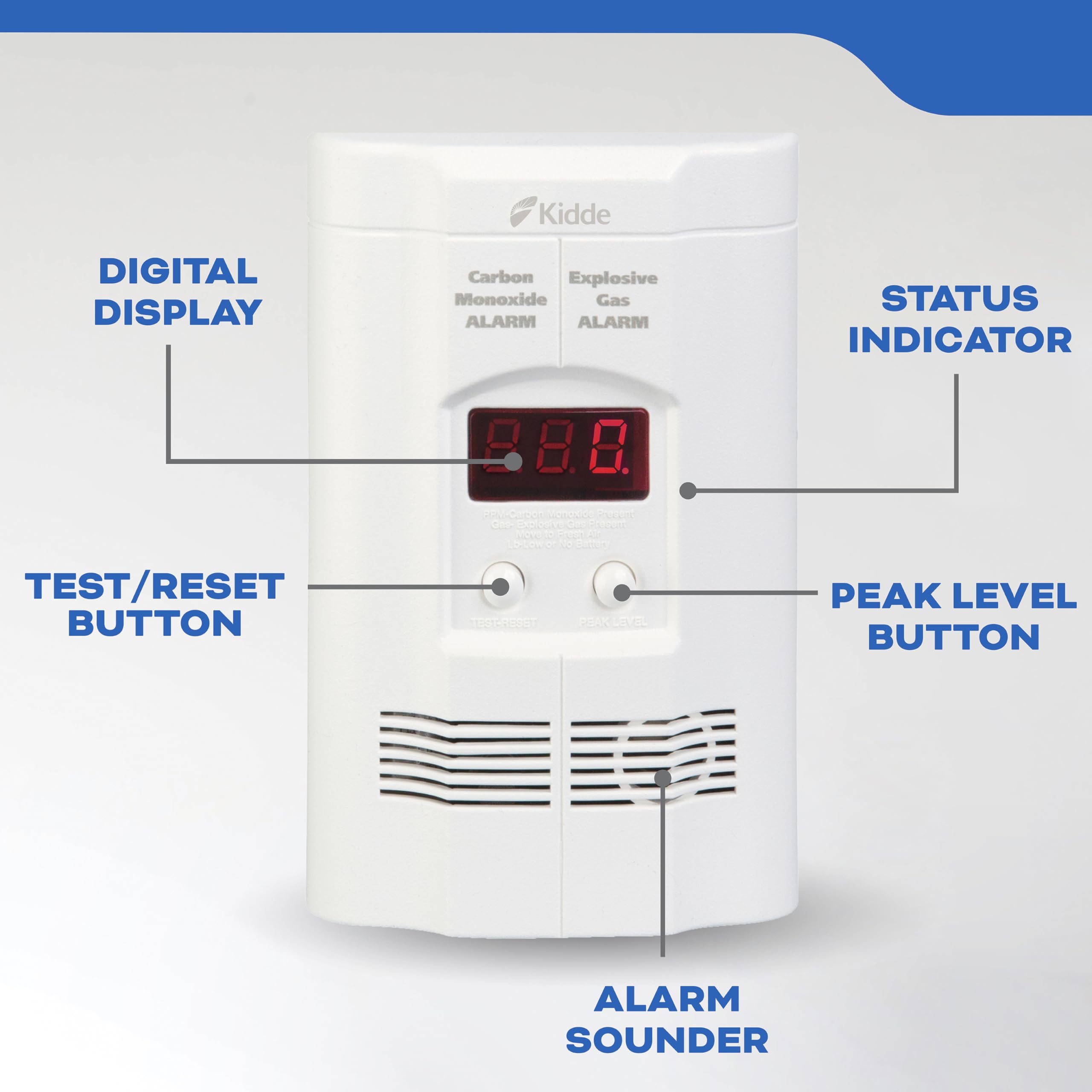 Kidde Nighthawk LED status dot confirms sensor is functioning