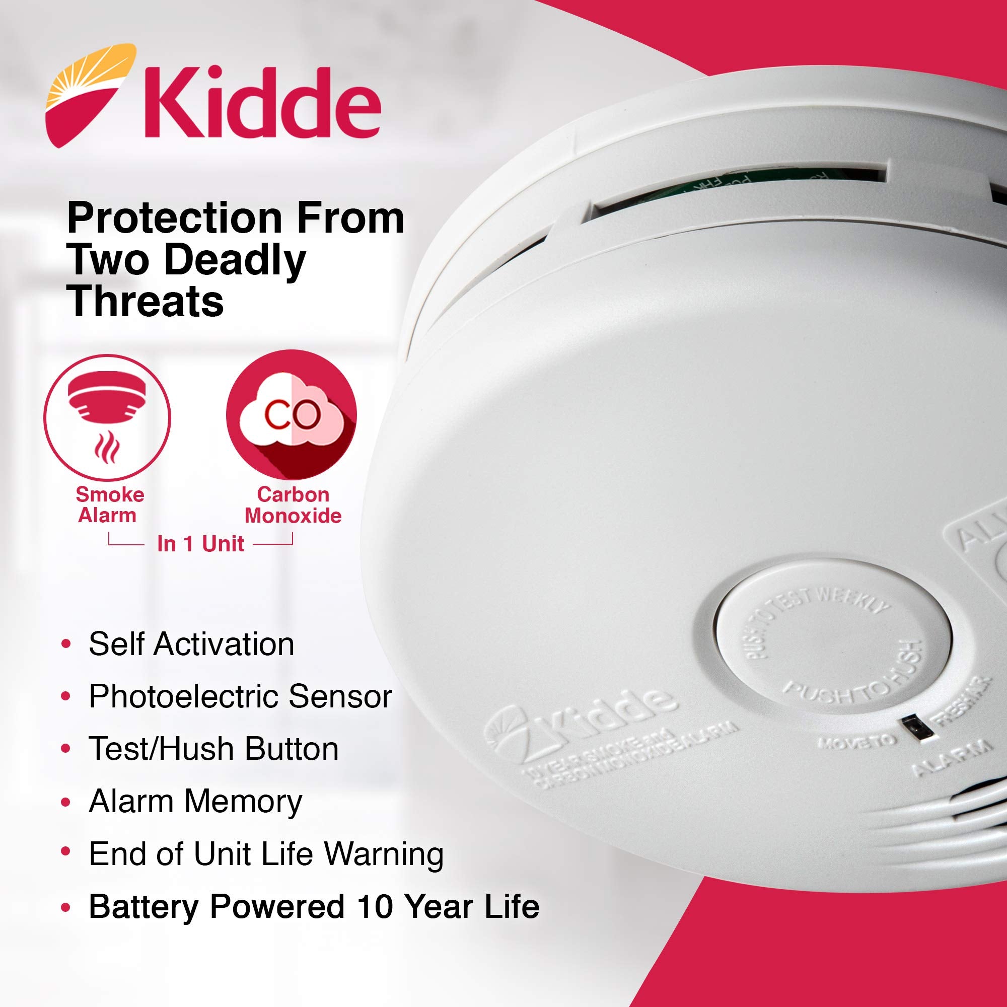 Kidde P3010K-CO sealed battery enables maintenance-free protection