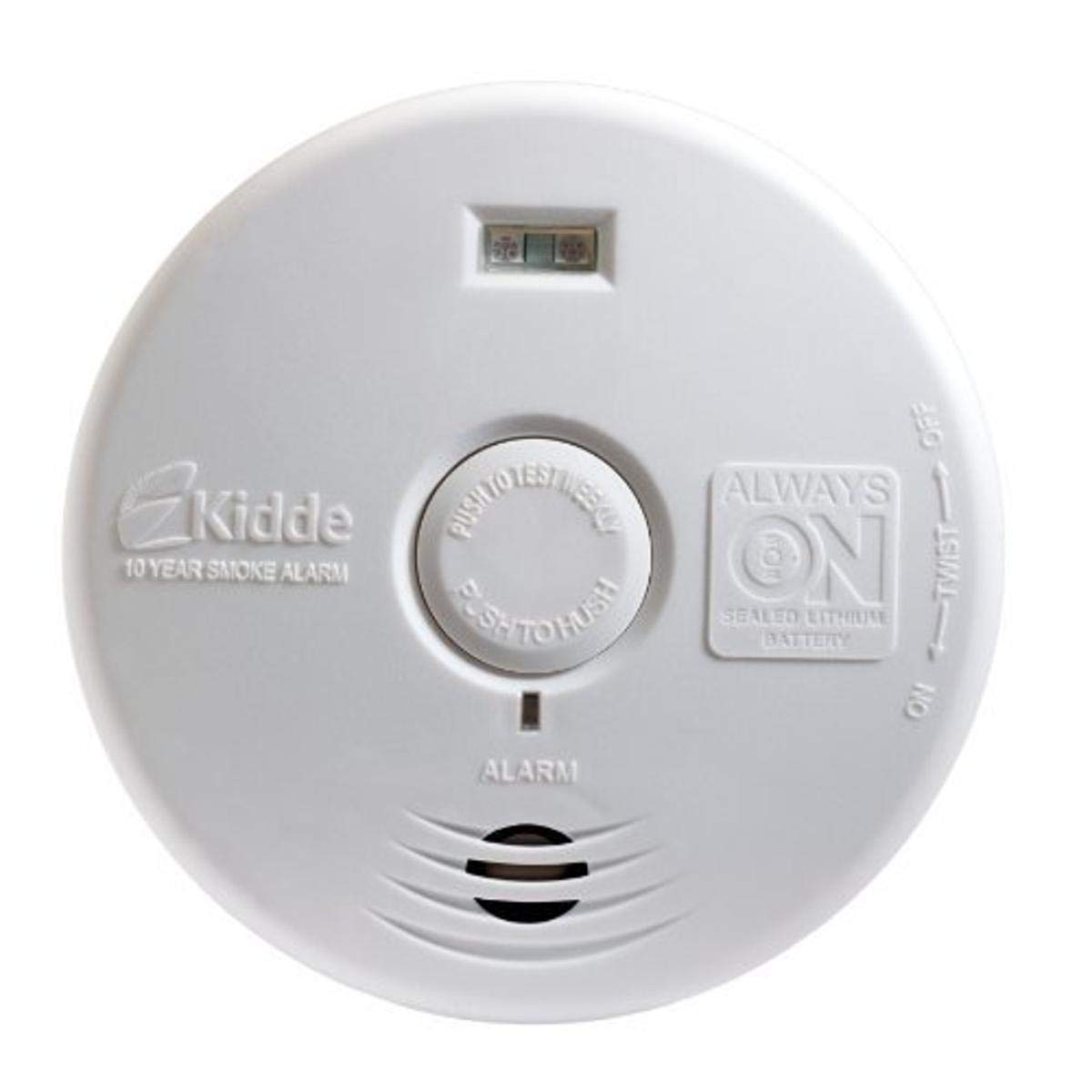 Kidde smoke detector with safety light illuminates hallways for easy exit