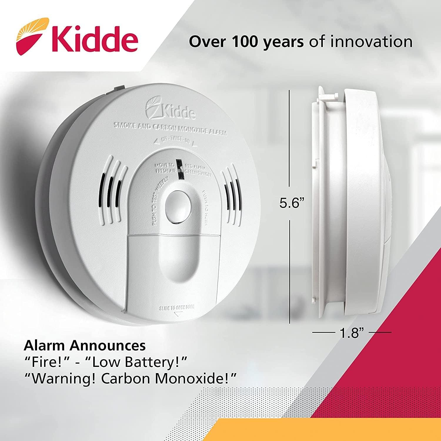 Kidde test hush button for quick verification and silencing