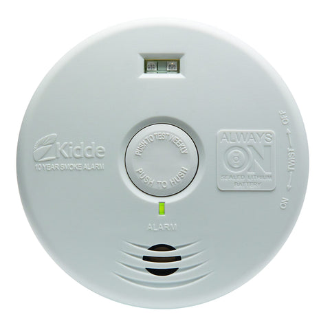 Kidde mounted on bracket shows quick hallway installation