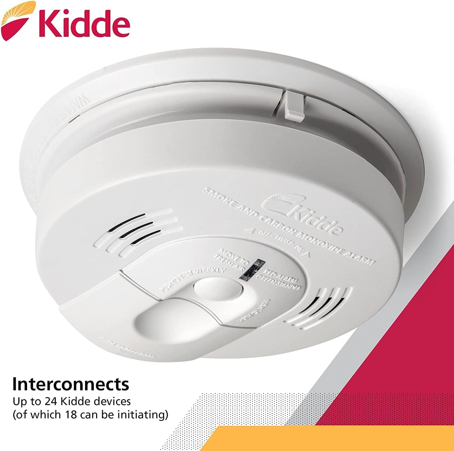 Kidde wall-mount installation on hallway wall for easy access