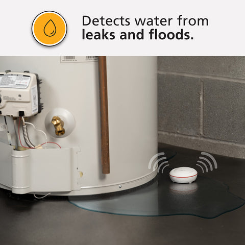 Kidde wifi detector under sink placement showing compact footprint for tight spaces