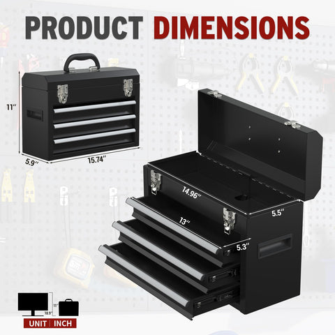 Kieperi toolbox with open drawers showing smooth glide for quick access.