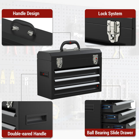 Kieperi toolbox stacked with a general system for expandable storage.