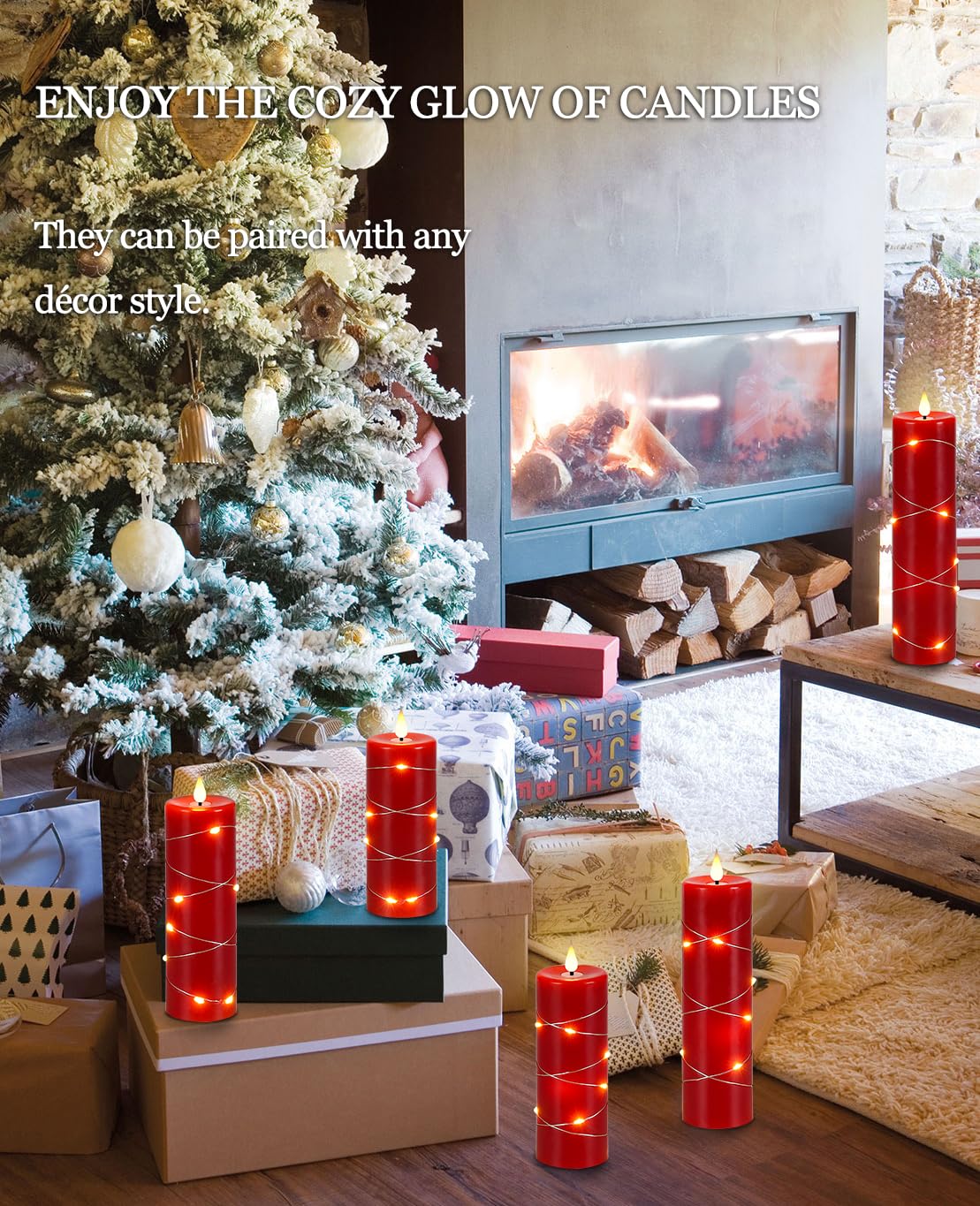Kiexung Wax-shell candles deliver a traditional look with safe flameless design.