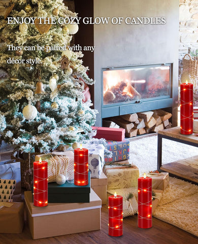 Kiexung Wax-shell candles deliver a traditional look with safe flameless design.