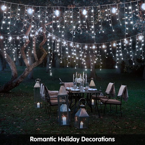 KiflyTooin LED string lights with 8 modes and memory function for easy setup.