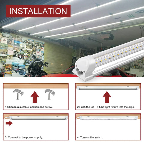 Kihung LED shop light 4ft basement brightness boosts tasks