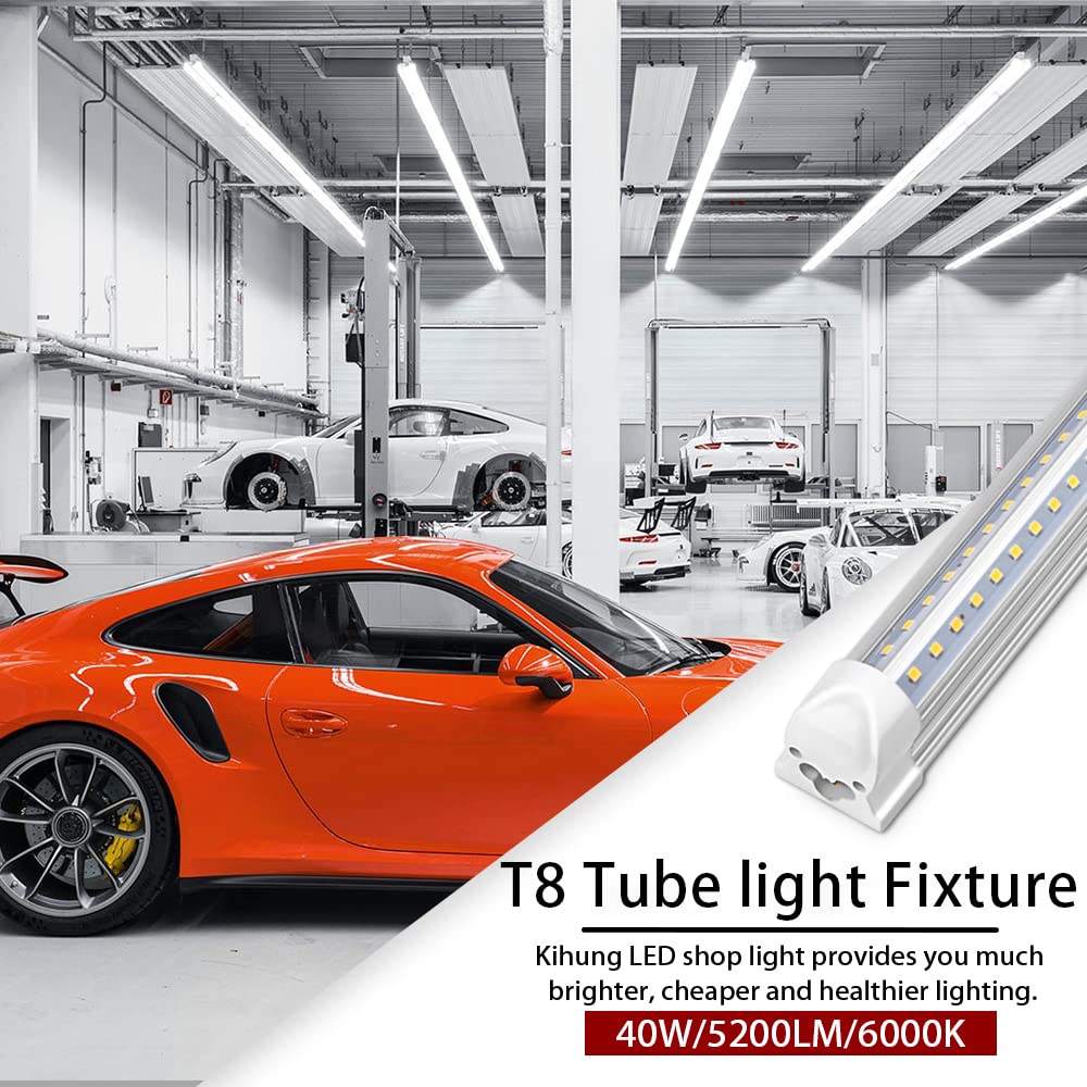 Kihung LED shop light 4ft clear cover delivers even glow