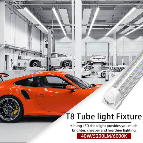 Kihung LED shop light 4ft clear cover delivers even glow